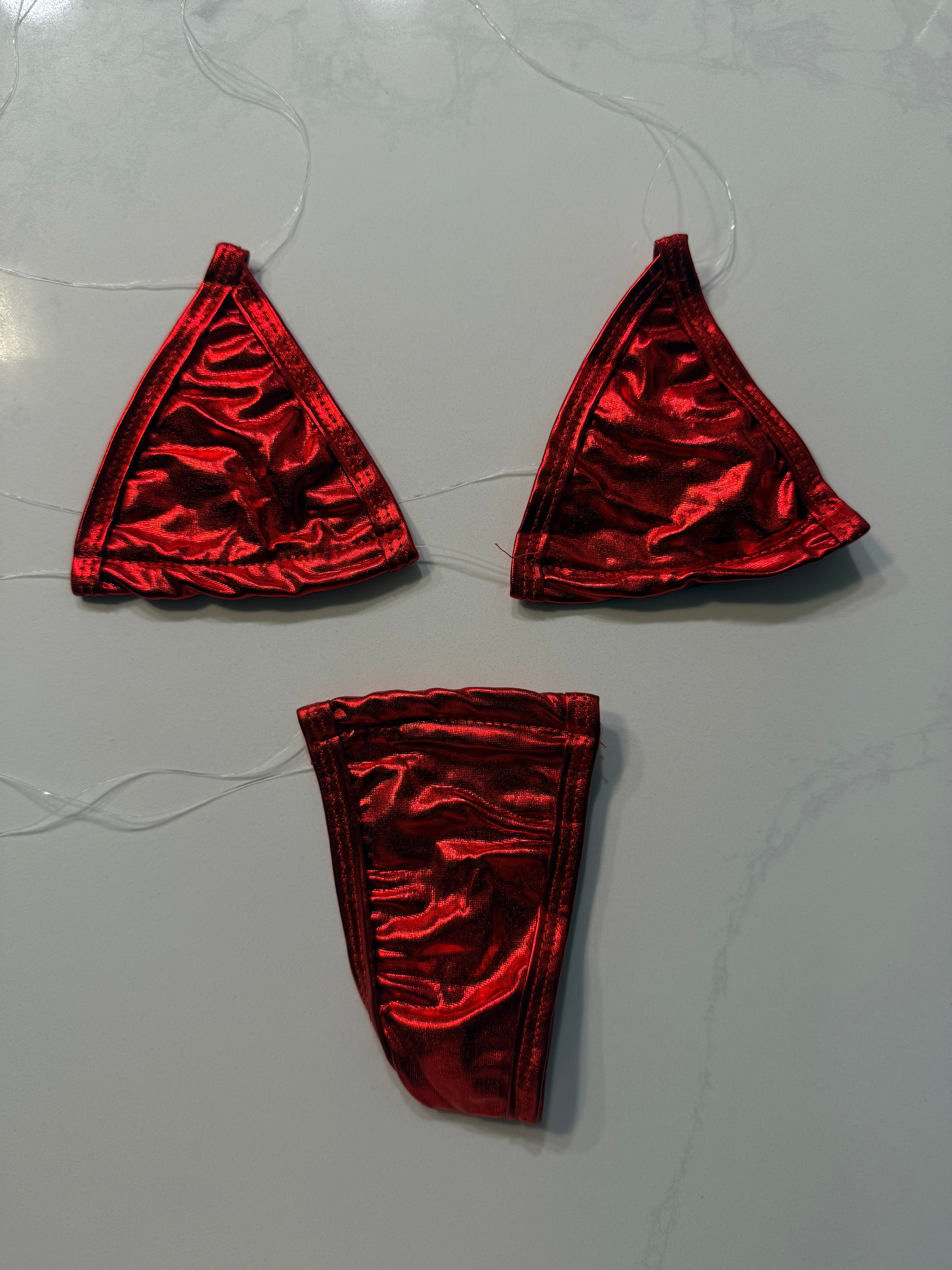 Red Chrome Micro Bikini